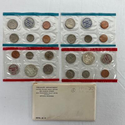 589  Uncirculated U.S. Denver/Philadelphia 1970, 1973, 1981 Mint Set Collection