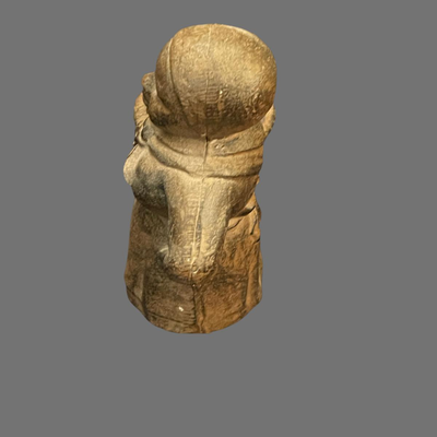 Cast Iron Woman Holding Basket