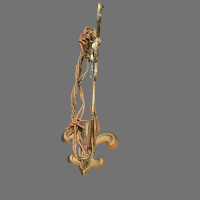 Metal Heart with Fleur de Lis Base - 10"