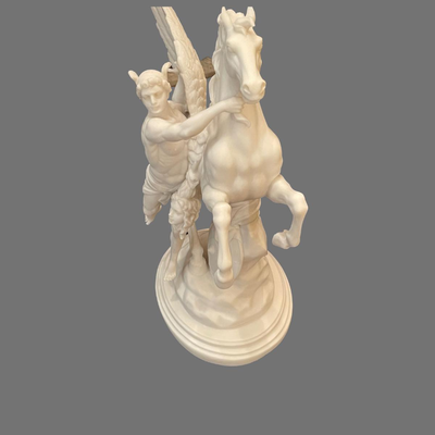 Perseus and Pegasus Alabaster Sculpture - 17"