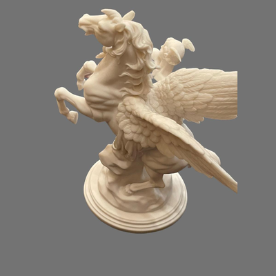 Perseus and Pegasus Alabaster Sculpture - 17"