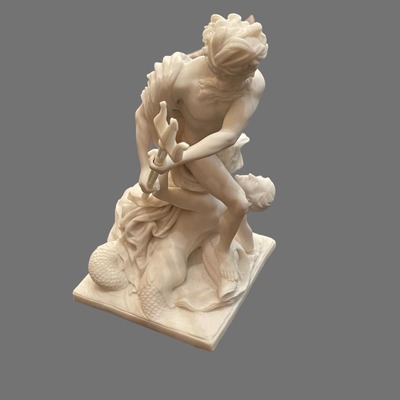 Neptune Calming the Waves Alabaster Sculpture - 12"