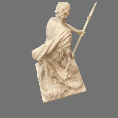 Neptune Calming the Waves Alabaster Sculpture - 12"