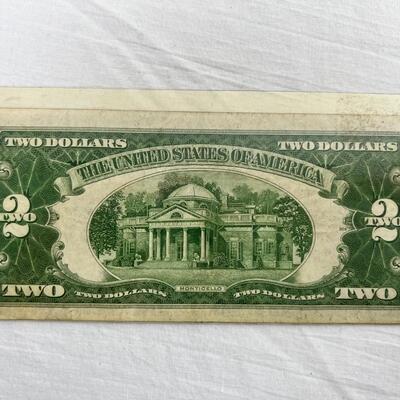 607  Series 1928-D Two Dollar Bill U.S. Legal Tender Note Red Seal