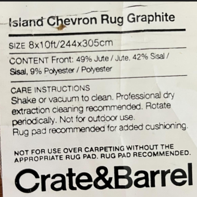 Crate & Barrel Area Rug