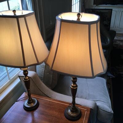Pair Brass lamps