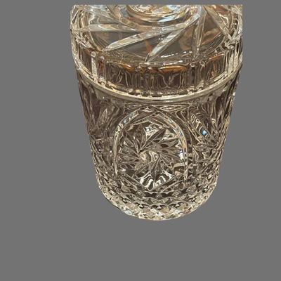 Vintage Toscany St. George Lead Crystal Biscuit Barrel - 12"