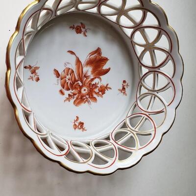 Herend Bowl dish with lattice