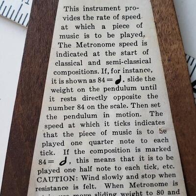 Seth Thomas metronome with tooth marks