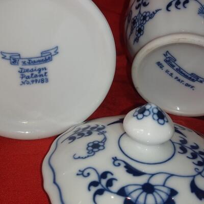 Blue Danube China - Sugar & Creamer