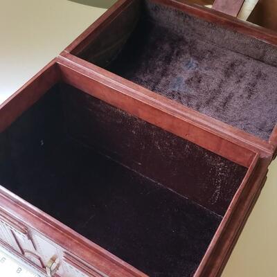 Tooled Leather covered treasure chest