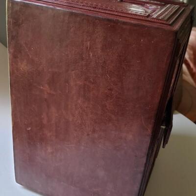 Tooled Leather covered treasure chest