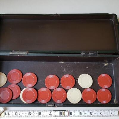 12" long Cinnabar box with brass insert