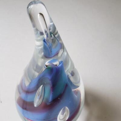 Glass paperweight signed A. Y.