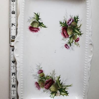 Royal Albert Porcelain tray with thistles, Made in England
