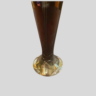 Art Nouveau Metal Vase - 12"