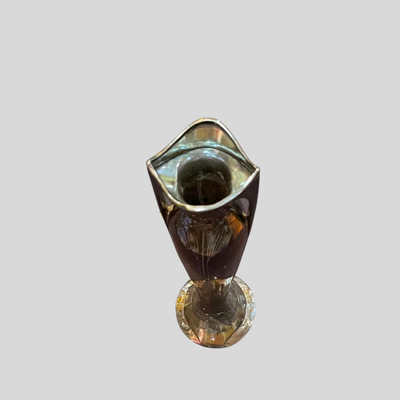 Art Nouveau Metal Vase - 12"
