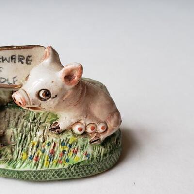 Two Basil Matthews miniature Figurines, Leopard, pigs