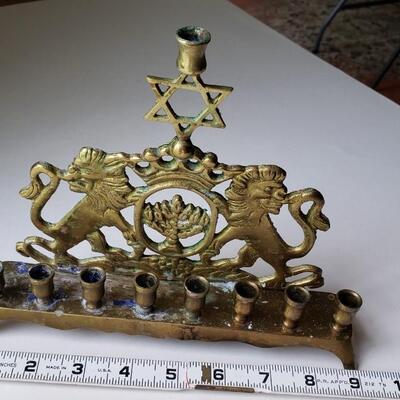 Brass menorah