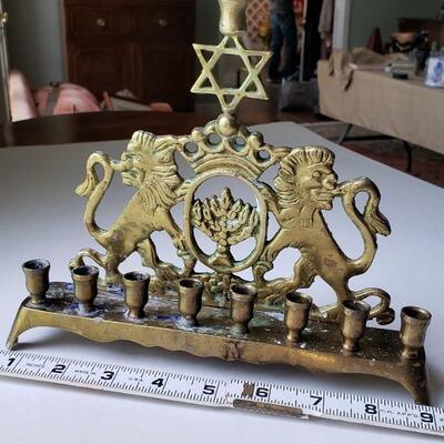 Brass menorah