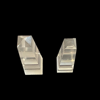 Two Contemporary Crystal Obelisks - 9.5" and 8.5"