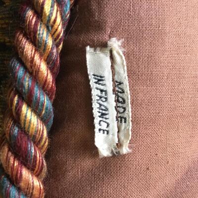 4 Embroidered sofa pillows made in France
