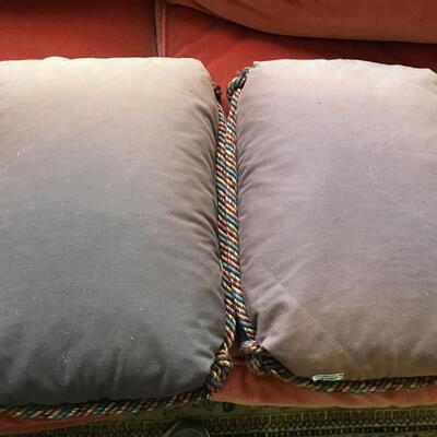 4 Embroidered sofa pillows made in France
