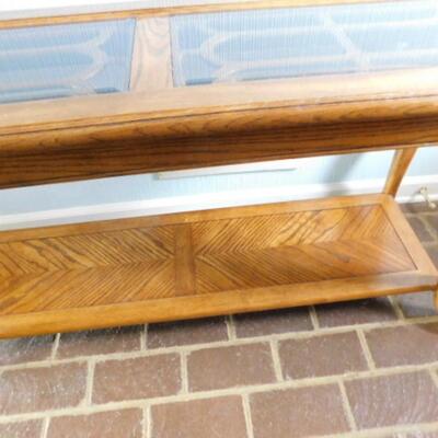 Solid Wood Queen Ann Design Sofa Table with Cabriole Legs