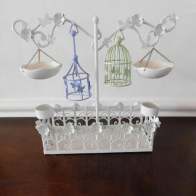 Metal Art Double Arm Wax Warmer Cage Stand