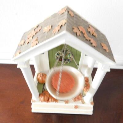 Fall Theme Front Porch Resin Wax Warmer  Stand