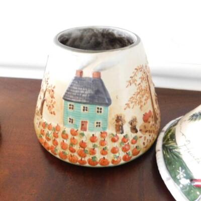 Nice Collection of Seasonal Themed Ceramic Candle Shades