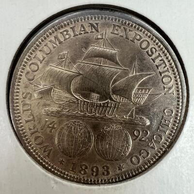 612  1893 Colombian Exposition Silver Half Dollar