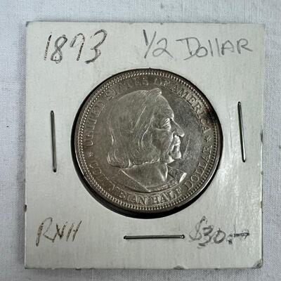 612  1893 Colombian Exposition Silver Half Dollar