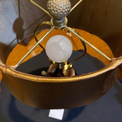 Golf Lamp with leather shade
