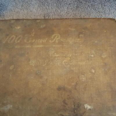 Antique Copy of Jennie Benedict's Cookbook