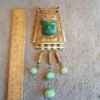 Artist-Made Jade Tribal Pendant