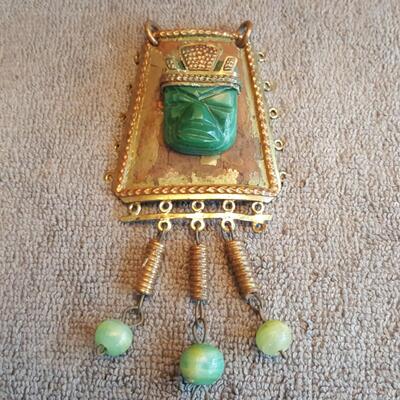 Artist-Made Jade Tribal Pendant