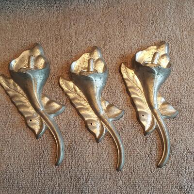 Metal Lily Casket Plates