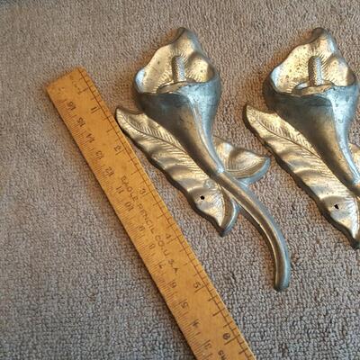 Metal Lily Casket Plates
