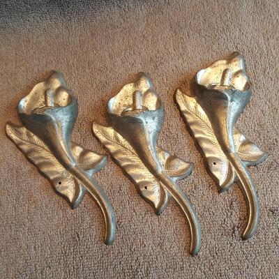 Metal Lily Casket Plates