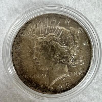 618  1922 Silver Peace Liberty Dollar
