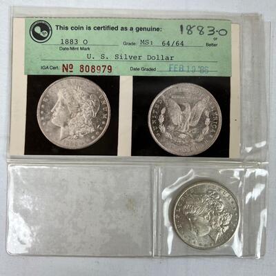 624  1883-O MS:64 Morgan Silver Dollar