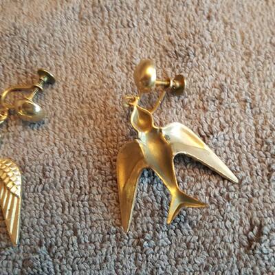 Set of Vintage Bird Earrings