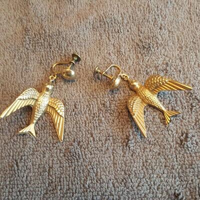 Set of Vintage Bird Earrings