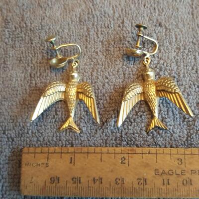 Set of Vintage Bird Earrings