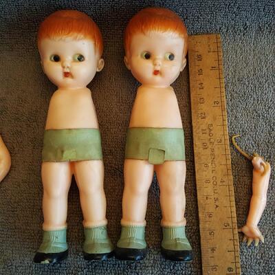 Pair of Arm-less Twin Dolls