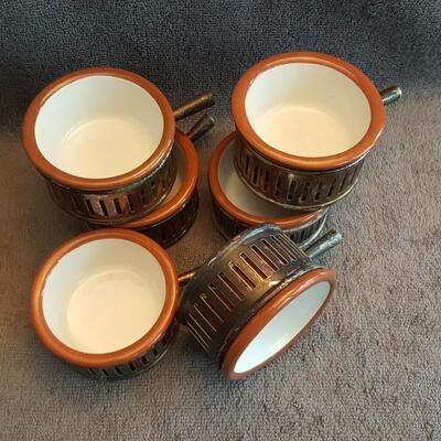 Drawn Butter Cups with Silverplated Holders