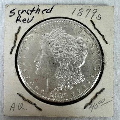627  1879-S AU Morgan Silver Dollar