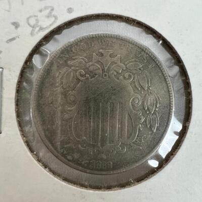 632  1868 Shield Nickel 5cents