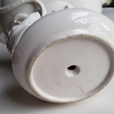 Beautiful white porcelain bowl with flower frog